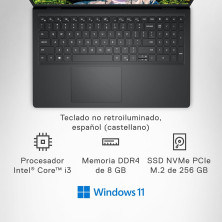 Dell Inspiron 3000 Series 3520 Computador portátil FHD de 15,6" (Intel Core i5-1235U, 16 RAM, 512 GB SSD, Intel Iris Xe