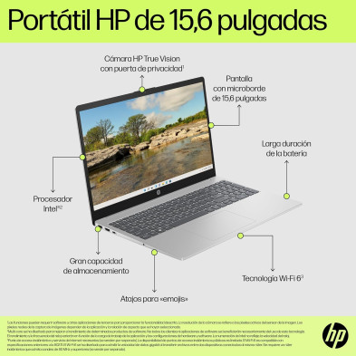 HP 15-fd0052ns - Ordenador portátil de 15.6" Full HD (Intel Core i5-1334U, 16GB RAM, 512GB SSD, Intel Iris Xe Graphics, Windows