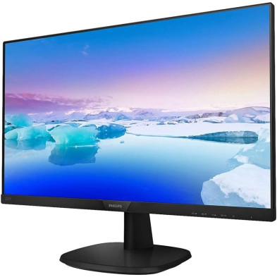 Philips Monitors - Monitor 243V7QDSB/00- 24", FHD, 75Hz, IPS, Flicker Free, (1920x1080, 250cd/m² VESA, DSUB, HDMI), Color Negro