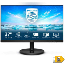 Philips Monitors - Monitor 243V7QDSB/00- 24", FHD, 75Hz, IPS, Flicker Free, (1920x1080, 250cd/m² VESA, DSUB, HDMI), Color Negro