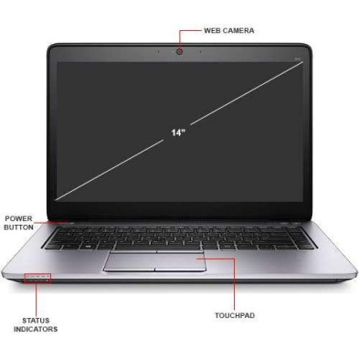 HP Elitebook 840 G2 de 14 Pulgadas Ultrabook PC portátil (Intel Core I5-5200U, 8 GB de RAM, 512 GB SSD WiFi, Webcam, Windows 10