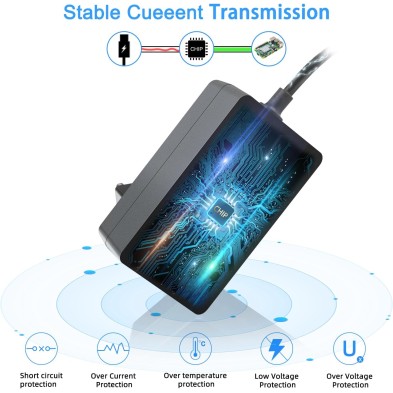 Miuzei Raspberry Pi 4 y 5 3 Fuente de alimentación 5V 4,1 A 20,5W USB C Power Supply con Interruptor de Encendido/Apagado