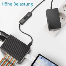 Miuzei Raspberry Pi 4 y 5 3 Fuente de alimentación 5V 4,1 A 20,5W USB C Power Supply con Interruptor de Encendido/Apagado