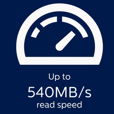 Philips Portable Externe SSD 500 GB, Delgado, SATA Speed ​​USB-C, USB, Lectura hasta 540 MB/s, Escritura hasta 520 MB/s,