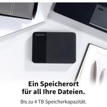 Toshiba 1TB Canvio Ready - Disco Duro Externo Portátil de 2,5 Pulgadas con USB 3.2 Gen 1 de Alta Velocidad, Compatible con