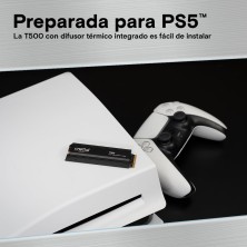 Crucial T500 SSD 1TB PCIe Gen4 NVMe M.2 SSD Interno Gaming, Hasta 7300MB/s, Compatible con Ordenador Portátil y de Sobremesa,