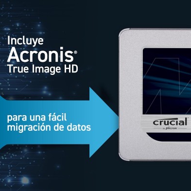 Crucial MX500 500GB 3D NAND SATA de 2,5 pulgadas SSD Interno - Hasta 560MB/s - CT500MX500SSD1