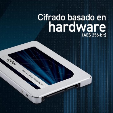 Crucial MX500 500GB 3D NAND SATA de 2,5 pulgadas SSD Interno - Hasta 560MB/s - CT500MX500SSD1