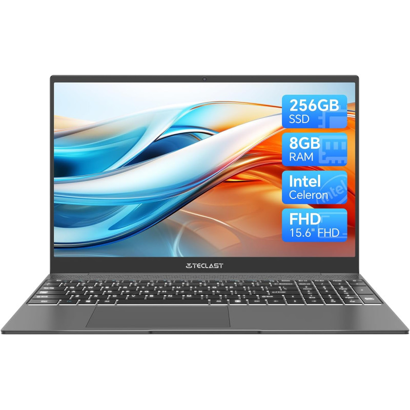 TECLAST F16plus 15,6" Ordenador Portatiles 12GB RAM 512GB SSD Celeron N4120,hasta 2.6 GHz,PC Portátil con WiFi de Doble