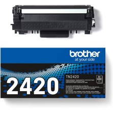 Brother TN2420 Tóner negro de larga duración para las impresoras: HLL2310D, HLL2350DW, HLL2370DN, HLL2375DW, DCPL2510D,