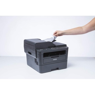 Brother MFCL2750DW, Impresora Multifunción Láser Monocromo con Fax Y Dúplex En Todas Las Funciones, USB, WiFi, Ethernet, Negro
