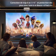 Mini Proyector Portatil con Tripode, 12000 Lumen Videoproyector Cine en Casa Full HD 1080P, VOPLLS Proyector para Zoom del 50%,