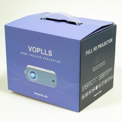 Mini Proyector Portatil con Tripode, 12000 Lumen Videoproyector Cine en Casa Full HD 1080P, VOPLLS Proyector para Zoom del 50%,