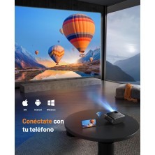 Proyector, ELEPHAS 2024 WiFi Mini proyector, 15000 Lux 1080P HD Proyector portátil compatible con iOS/Android/Tablet/HDMI/TV