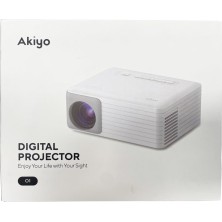 Mini Proyector Portátil con Tripode, 6500 Lumens Videoproyector Soporta HD 1080P, AKIYO Proyector Portátil Cine en Casa, para