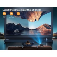 Auto Focus/KeystoneProyector WiFi Bluetooth 4K Soporte, 20000 Lúmenes YABER Proyector WiFi 6 Full HD 1080P Nativo Proyector