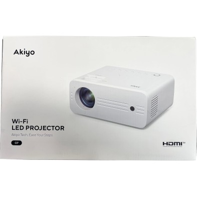Proyector Portátil 5G WiFi Bluetooth con Tripode, 13000 Lumens Proyector 4K Compatible Full HD 1080P Nativo, AKIYO O7 Proyector