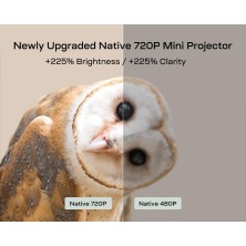 Mini Proyector Portátil, Proyector YOTON Y3 5000 Lúmenes, Soporte 1080P, Proyector de Video Soporte Keystone y Zoom, Compatible