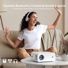 Proyector WiFi Bluetooth 5G con Estuche, 10000 Lumens Full HD 1080P Nativo 4K Compatible, iZEEKER Proyector Portátil Cine en