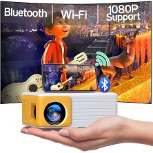 YOTON Mini Proyector Portátil WiFi Bluetooth - Nativo 720P Proyector Soporta Conexión con Móviles, Tablets, Fire Stick, iOS y