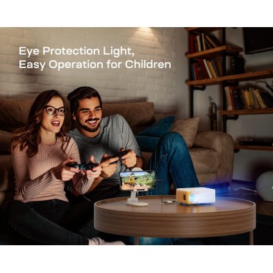 YOTON Mini Proyector Portátil WiFi Bluetooth - Nativo 720P Proyector Soporta Conexión con Móviles, Tablets, Fire Stick, iOS y