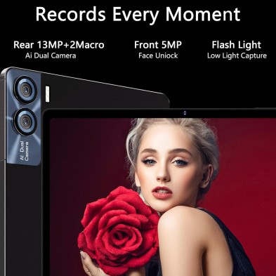 2024 Newest Tablet 11 Pulgadas Android 13 16GB RAM+256GB ROM+TF 1TB, 2K Display 2000 * 1200, Octa-Core, 8600mAh, WiFi 5G, GPS,