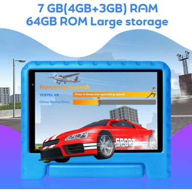 Tablet Para Niños 8 Pulgadas con Wi-Fi 6, Android 13, 7GB RAM + 64GB ROM (1TB TF), GPS, 1280*800 HD Tablet Niños con BT5.0,