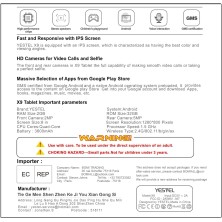 Tablet Para Niños 8 Pulgadas con Wi-Fi 6, Android 13, 7GB RAM + 64GB ROM (1TB TF), GPS, 1280*800 HD Tablet Niños con BT5.0,