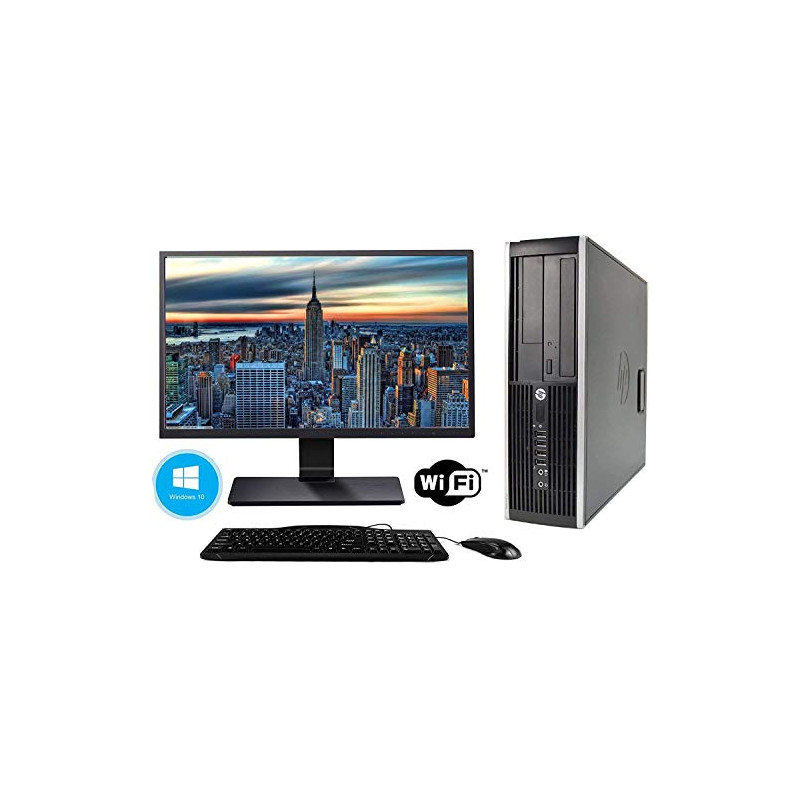 Hp Elite 8300 - Ordenador de sobremesa + Monitor 24'' (Intel Core i5-3470, 8GB de RAM, Disco de 240 SSD+ 500GB HDD, Lector DVD, 