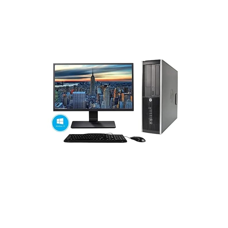 HP Elite 8200 SFF i5-2400 8GB RAM 250GB HDD Windows 11 Home Original con Pantalla 22" + Teclado, Ratón, DVD y WiFi USB (Reacondi