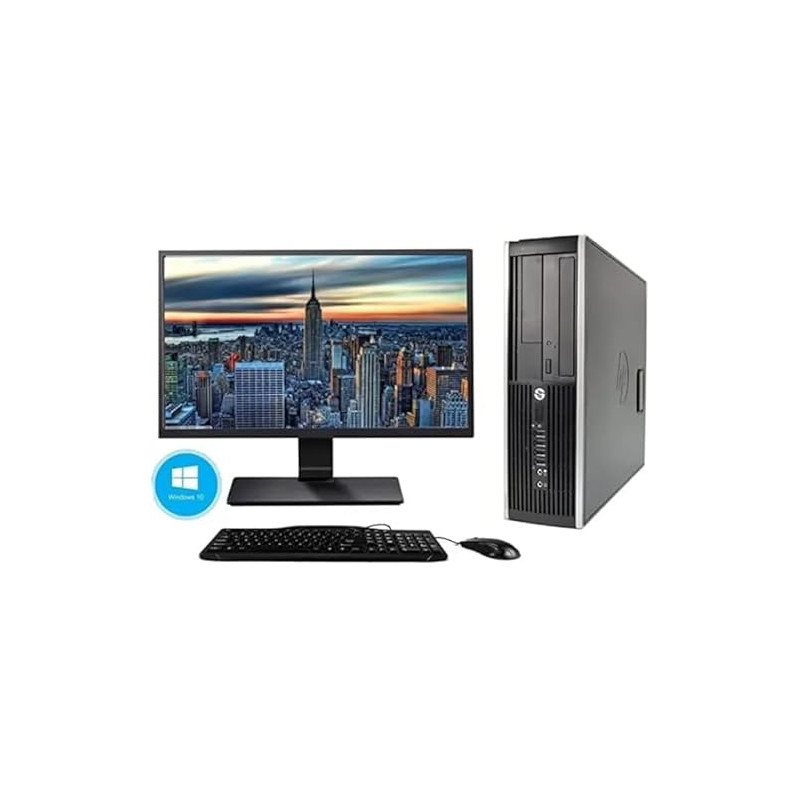 HP 8200 Elite SFF i7-2600 8GB RAM 240GB SSD Windows 11 con WiFi y Pantalla 22" + Teclado y Ratón Incluidos Ideal para Oficina y 