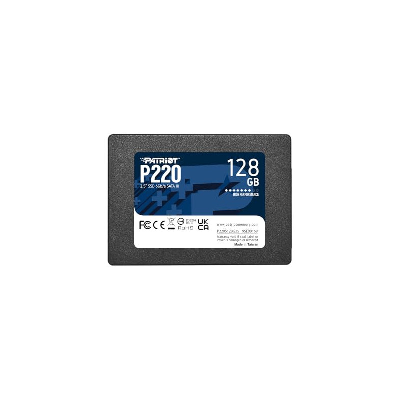 Patriot P220 SSD 128GB SATA III Disco Sólido Interno 2.5"