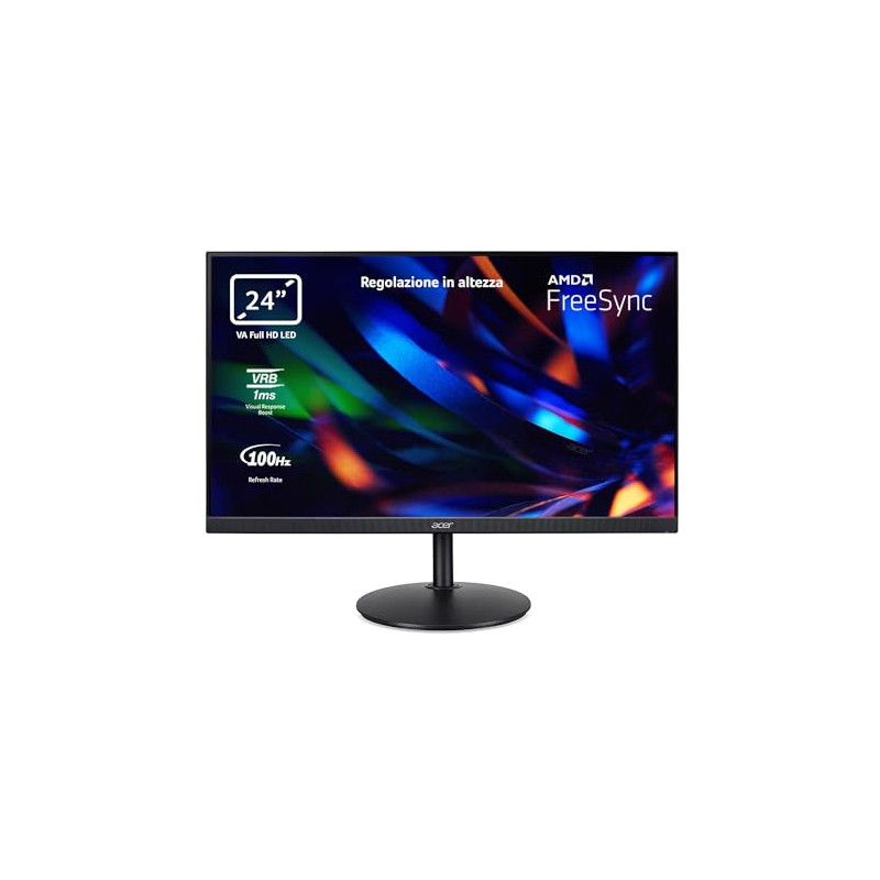 acer CBA242YHbirf - Monitor 24" Full HD 100 Hz (60 cm, 1920x1080, 16:9, 250 Nits, Tiempo de Respuesta 1ms VRB, AMD FreeSync, Zer