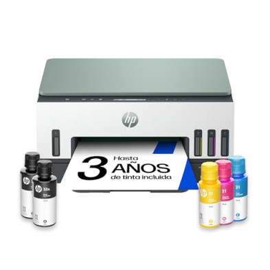 HP Smart Tank 7007, Impresora multifunción de inyección de Tinta A4 a Color, Wi-Fi, impresión a Doble Cara automática, escáner y