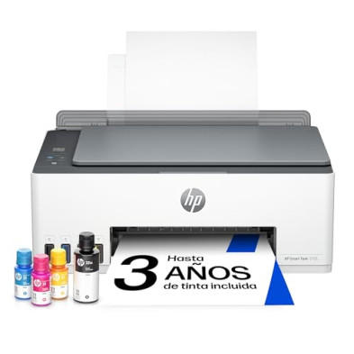 HP Smart Tank 5105 - Impresora multifunción 3 en 1 (Wi-Fi, impresión móvil) - 3 años de Tinta incluida, depósito de Tinta Grande