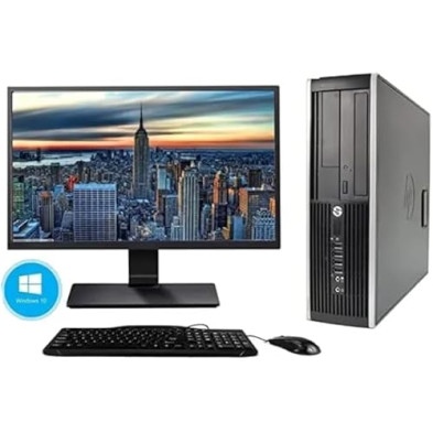 HP 8200 Elite SFF i7-2600 8GB RAM 240GB SSD Windows 11 con WiFi y Pantalla 22" + Teclado y Ratón Incluidos Ideal para Oficina y 