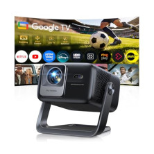 Proyector 4K【Google TV/30W Altavoz/360°Rotable】1200ANSI Proyector Portatil con oficial App,Voice Assistant,Auto Focus/Keystone,H