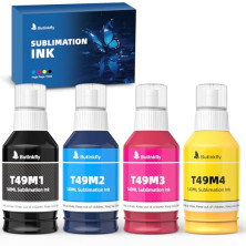 Tinta de sublimación T49M sin obstrucciones de 140 ml, compatible con impresora de sublimación Epson SureColor F170 F570, sin IC