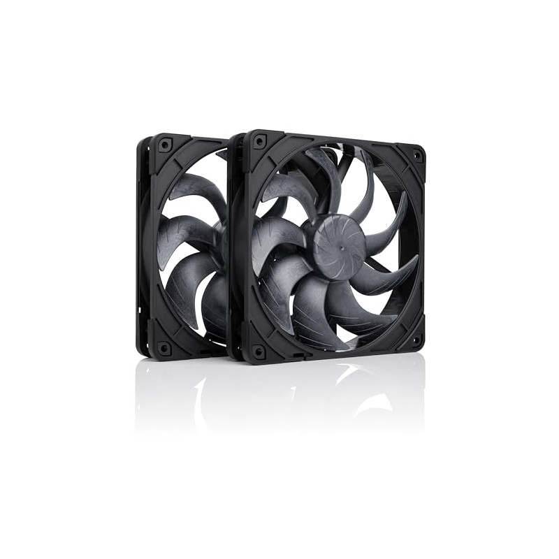 Noctua NF-A14x25 G2 PWM Sx2-PP, Set de Dos Ventiladores para Aplicaciones de Entrada/Salida que Funcionan Simultáneamente (Negro