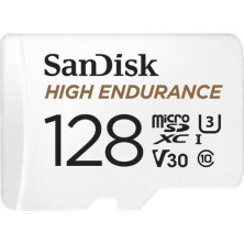 SanDisk High Endurance 128 GB Tarjeta microSD para videovigilancia, hasta 100 MB/s, Class 10, U3 y V30