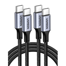 UGREEN 2Pack Cable USB C Carga Rápida PD 3.0 100W,Tipo C Compatible con MacBook Air,iPad iPhone 17 Pro Max Air/16/15 Plus Pro MA