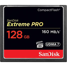 SanDisk Extreme Pro 128 GB 160 MB/s CompactFlash Memory Card - Black/Gold/Red, SDCFXPS-128G-X46