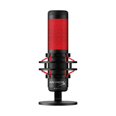 HyperX QuadCast - Micrófono de condensador USB, soporte de choque antivibración, cuatro patrones polares, filtro pop, control de