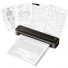 ETIKEZ D90E Impresora Térmica A4 Portátil Bluetooth – Viaje Oficina Hogar, Compatible con iOS Android Windows Mac, Lote de 20 Ho