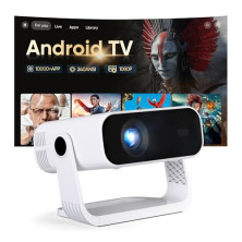 2026 Último proyector inteligente Android 14, Proyector Portátil 1080P soporte 4K, WiFi 6 Bluetooth 5.2, 240 ANSI, Corrección Tr