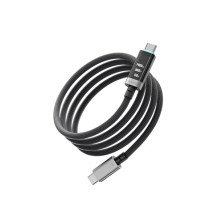 CUKTECH Cable USB C a USB C de 240 W con pantalla OLED (1 paquete, 2 m), cable USB-C de carga rápida PD 3.1 de 6 A, cargador tip
