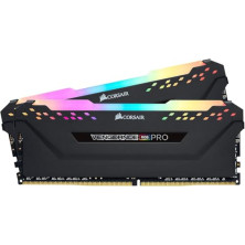 Corsair Módulo de Memoria de Alto Rendimiento 16GB, DDR4 hasta 3200MHz XMP 2.0 CL16, Iluminación LED RGB, Negro, 2 x 8GB
