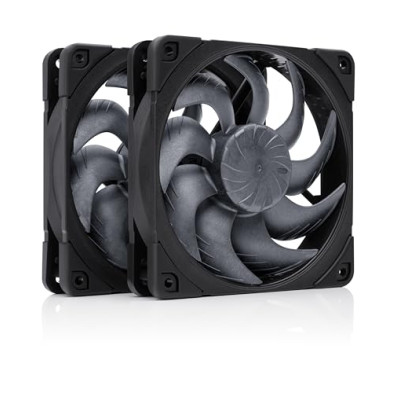 Noctua NF-A12x25 G2 PWM Sx2-PP, Set de Dos Ventiladores para Aplicaciones de Entrada/Salida que Funcionan Simultáneamente (Negro