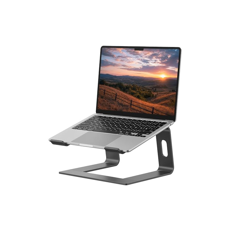SOUNDANCE Laptop-Ständer, Aluminium-Computer-Erhöhung, ergonomischer Laptop-Ständer für den Schreibtisch, Metall-Halterung, komp