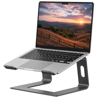 SOUNDANCE Laptop-Ständer, Aluminium-Computer-Erhöhung, ergonomischer Laptop-Ständer für den Schreibtisch, Metall-Halterung, komp